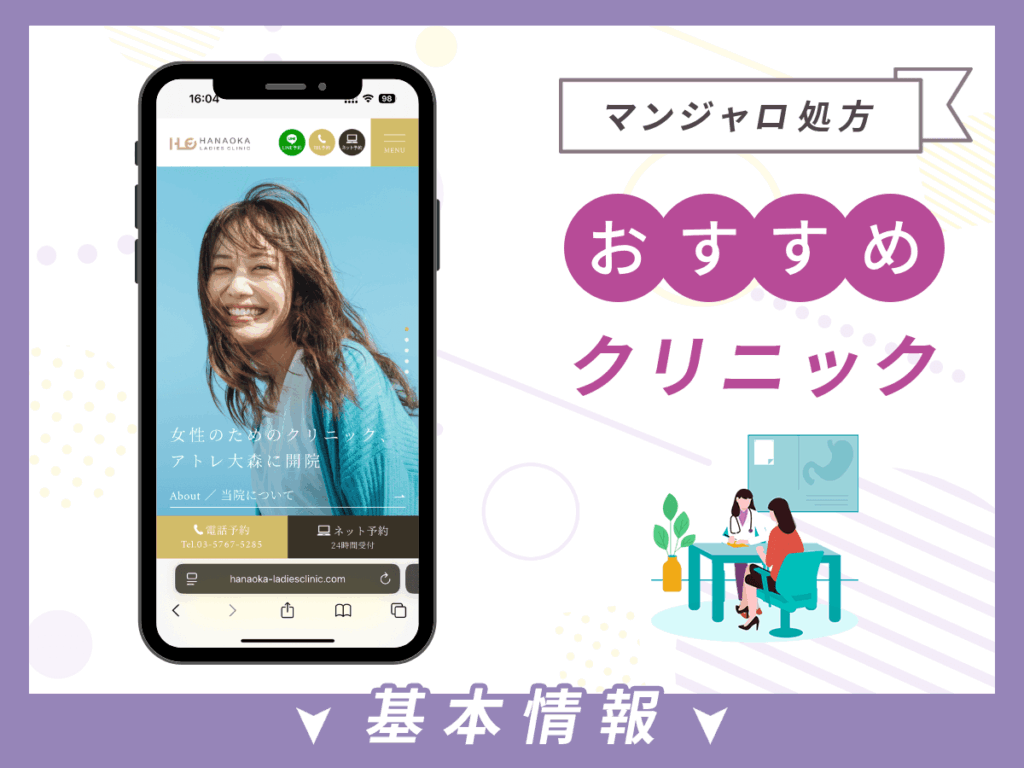 品川でマンジャロが安いクリニック：はなおかレディースクリニック