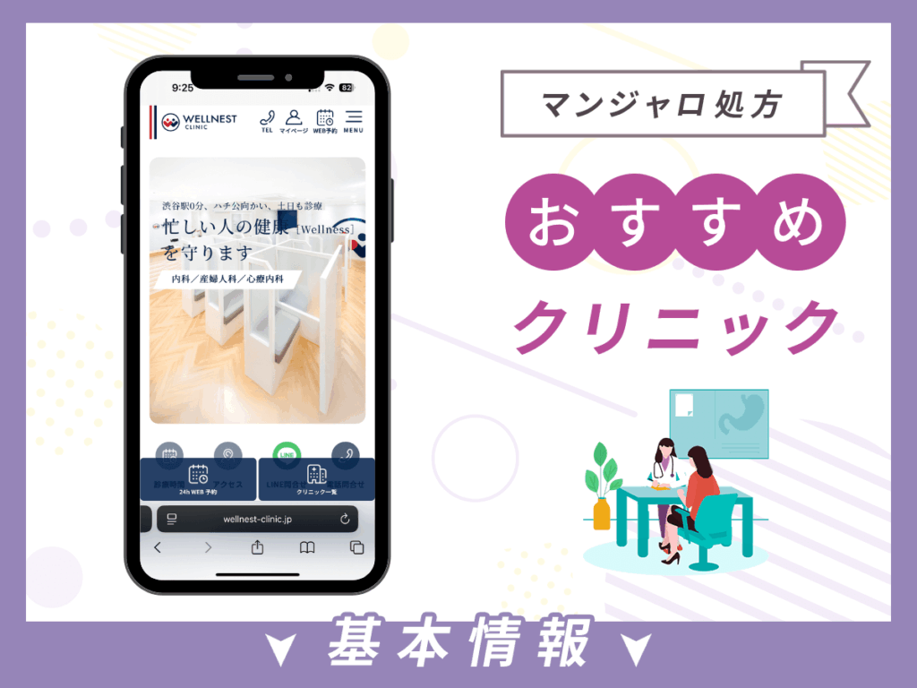 東京でマンジャロが安いクリニック:WELLNEST CLINIC